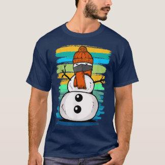 Funny Snow Man with Mask T Shirt