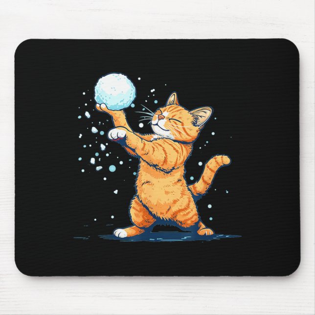 Funny Snowball Cat In Winter For Men Women Kids  Musmatta (Framsidan)