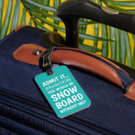Funny Snowboard | Teal Winter Sports Travel Bagagebricka