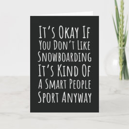 Funny Snowboarding Cards Snowboarder Winter Sports Kort