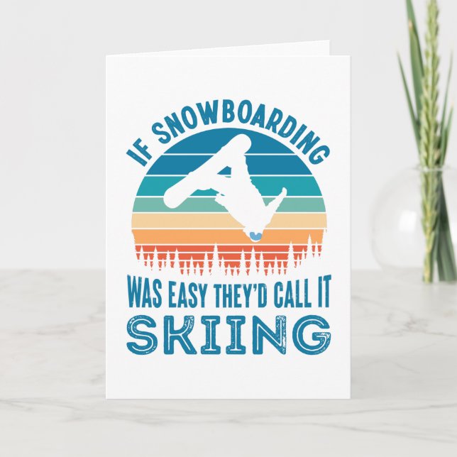 Funny Snowboarding Gift Snowboard Älskare Kort (Framsida)