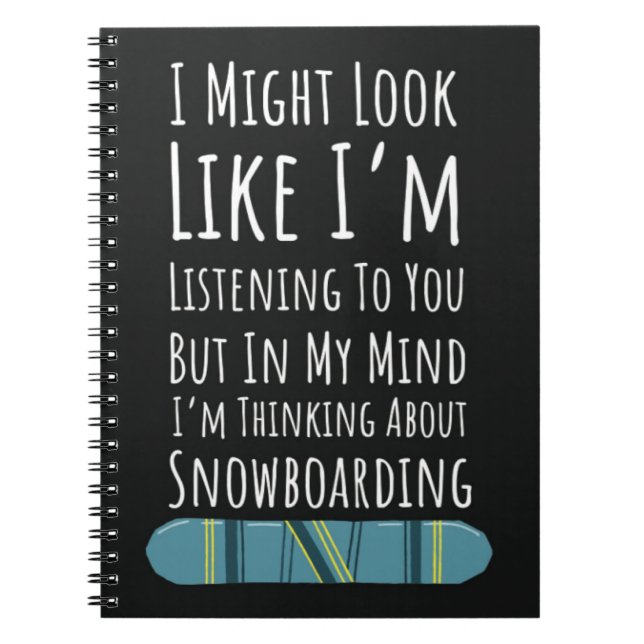 Funny Snowboarding Gifts For Him Snowboarder Humor Anteckningsbok (Framsidan)
