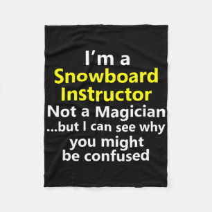 Funny Snowboarding-instruktör jobbkarriär Snowboar Fleecefilt