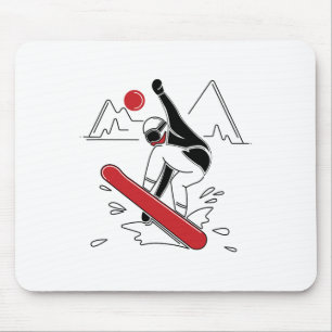 Funny Snowboarding Shirt - Snö Boarder Älskare Gif Musmatta