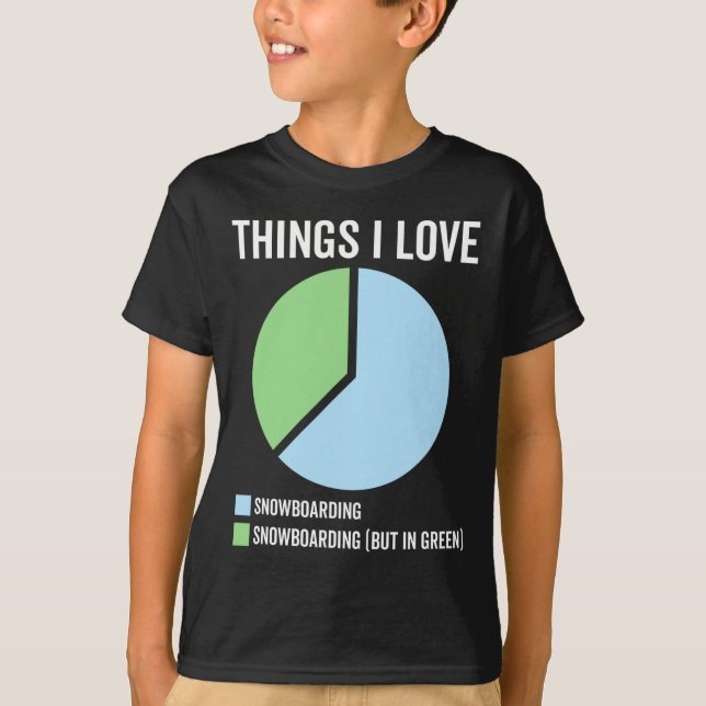 Funny Snowboarding Sport Hob T Shirt (Framsida)