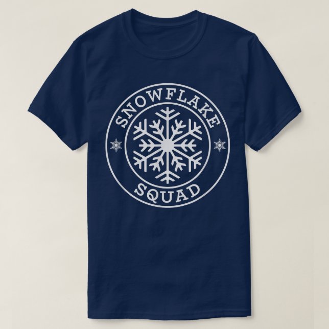 Funny Snowflake Squad Winter Snö Älskare T Shirt (Design framsida)