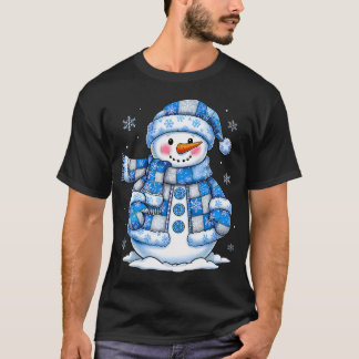 Funny Snowman Snowflake Merry Christmas Xmas Famil T Shirt