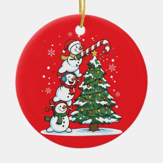 Funny Snowman Tree Decorating Ornament (Framsidan)
