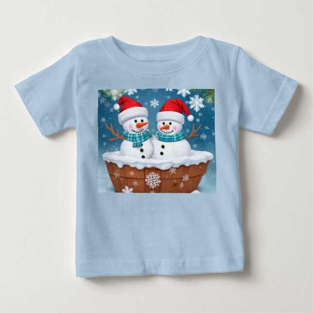 Funny Snowmen Toddler Tshirt T Shirt (Framsida)