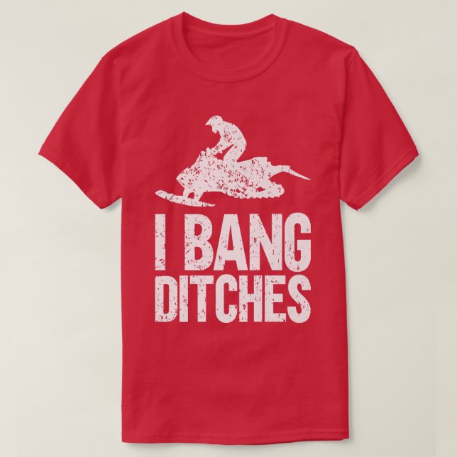 Funny Snowmobile Älskare Wintersport Motor Sled I  T Shirt (Design framsida)