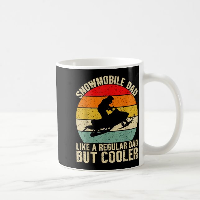 Funny Snowmobile Dad Like A Regular But Cooler Win Kaffemugg (Höger)