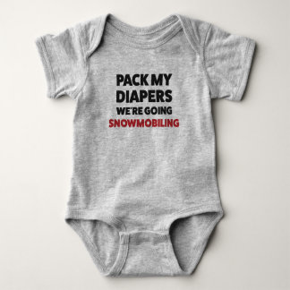 Funny Snowmobile Jersey Bodykostym för Baby T Shirt