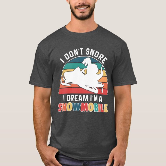 Funny Snowmobile Snowmobiling Winter Sports friend T Shirt (Framsida)