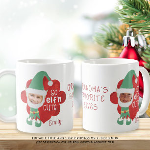 Funny SO ELF'n CUTE Elf Photo Masks Personlig Kaffemugg