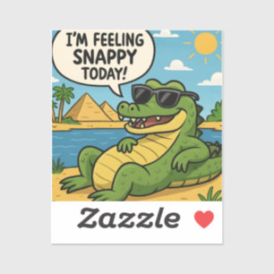 Funny Sobek Crokodile Sticker Egyptiska Humor Klistermärken