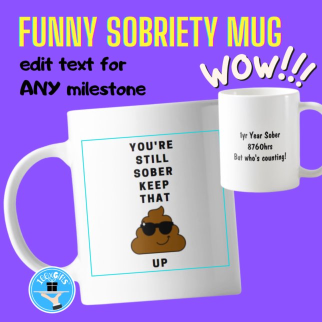 Funny Sobriety Mugg - Milestone Reached behålla it (Skapare uppladdad)