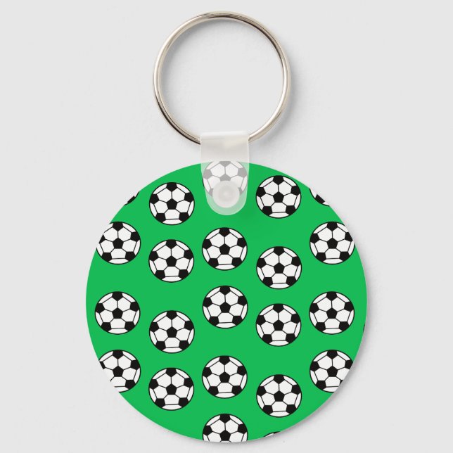 Funny Soccer Ball Mönster Nyckelring (Framsida)
