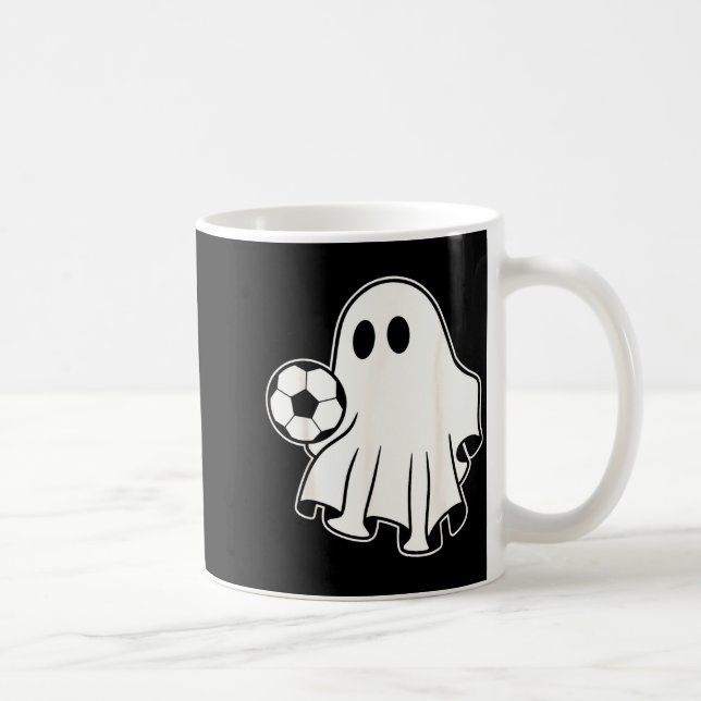 Funny Soccer Ghost Playing Soccer Lovers Halloween Kaffemugg (Höger)