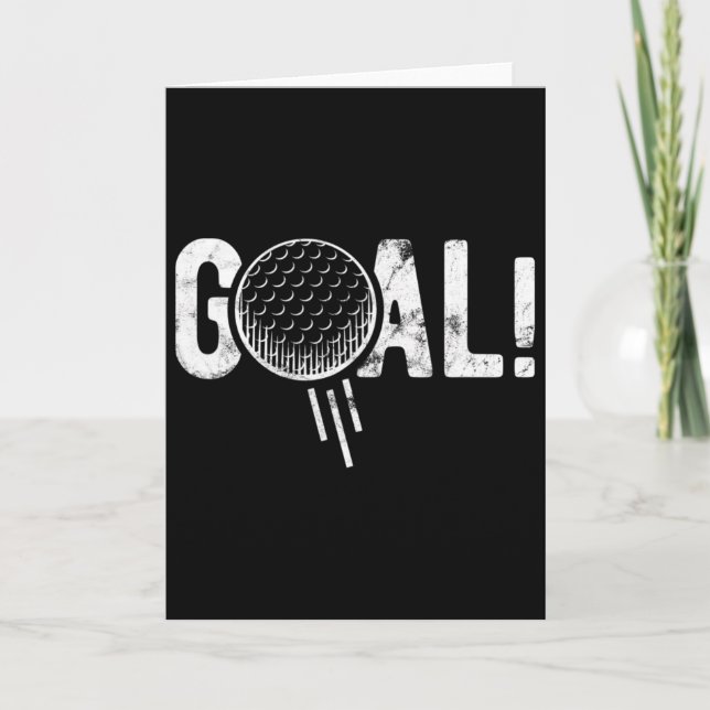 Funny Soccer Goal Golf Four Joke  Kort (Framsida)