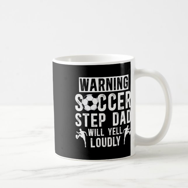 Funny Soccer Step-dad Of A Soccer Player Step-fath Kaffemugg (Höger)