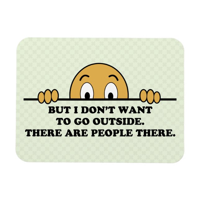 Funny Social Anxiety Coronavirus Magnet (Horisontell)