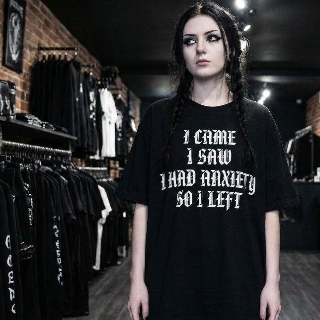 Funny Social Anxiety T-Shirt "I Came I Saw I Had  (Skapare uppladdad)