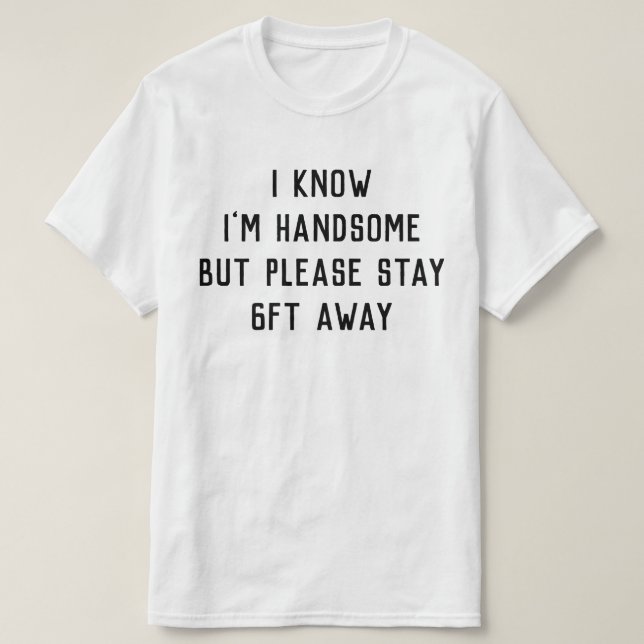 Funny Social Avstånd Manar T-Shirt (Design framsida)