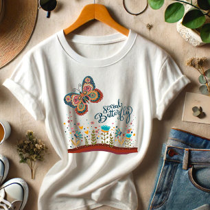 Funny Social Butterfly Colorful Folk Inspiritivity T Shirt