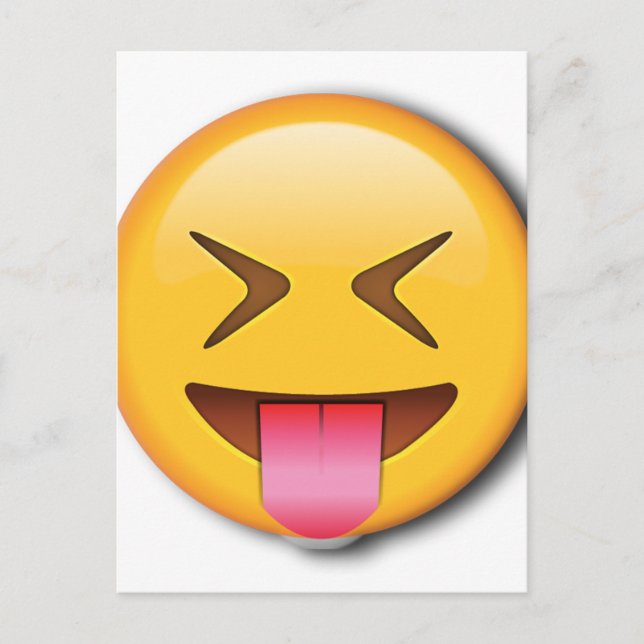 Funny Social Emoji Vykort (Framsida)
