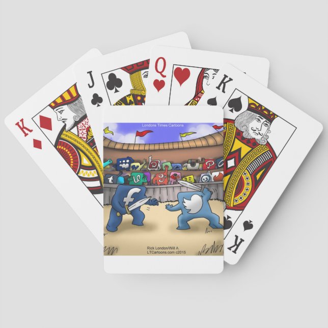 Funny Social Media Krig Spel Kort (Baksidan)