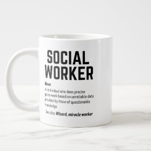 Funny Social Worker Dictionary Definition Coffee M Jumbo Mugg