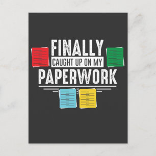 Funny Social Worker Paperwork Office Pension Jo Vykort