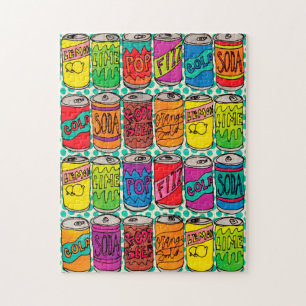 Funny soda Cans Colorent Mönster Pussel