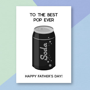 Funny Soda Pop Pun Fars dag Card Kort