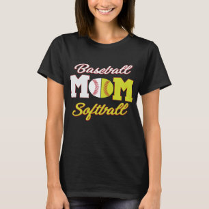 Funny Softball Baseball Mamma för kvinnor T Shirt
