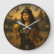 Funny Softball Mona Lisa Pitcher Gift