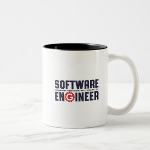 Funny Software Ingenjör Humor Engineering Major Två-Tonad Mugg