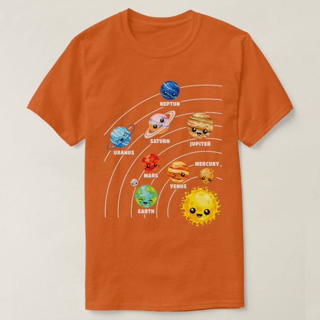 Funny Solar System Planets Science Space Planet Un T Shirt (Design framsida)