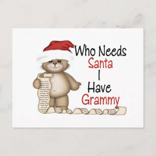 Funny som behöver Santa Grammy Helg Vykort