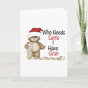 Funny som behöver Santa Gran Helgkort