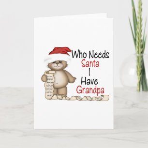 Funny som behöver Santa Grandpa Helgkort