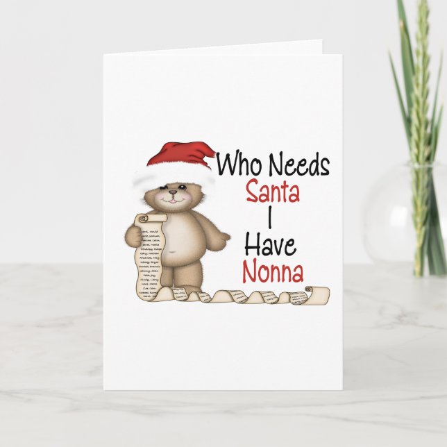 Funny som behöver Santa Nonna Helgkort (Framsida)