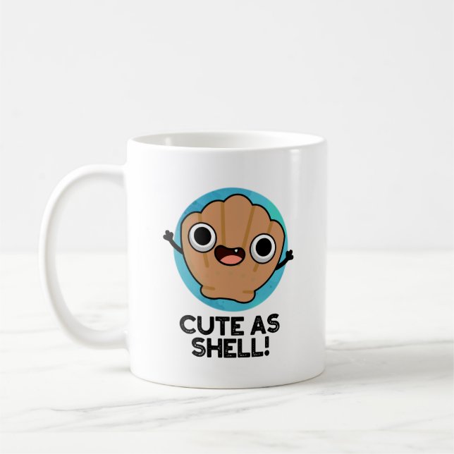 Funny som Snäcka Funny Seashell Pun Kaffemugg (Vänster)