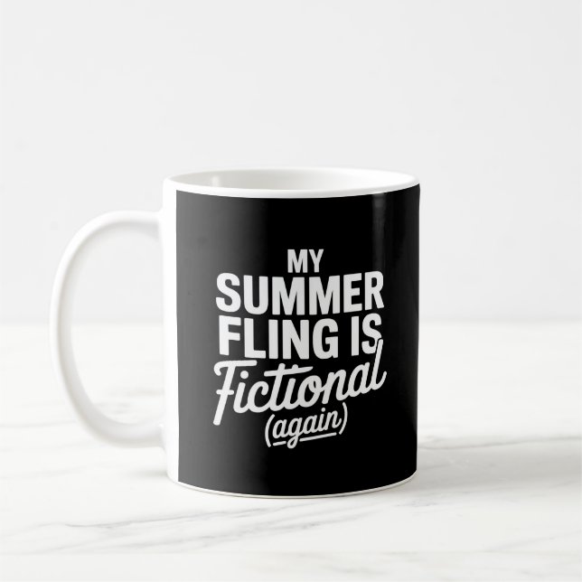 Funny sommarfictional Romantik-citattecken Black Kaffemugg (Vänster)