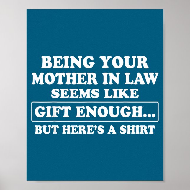 Funny Son In Law Sarcastic Humor Quote From Mother Poster (Framsidan)