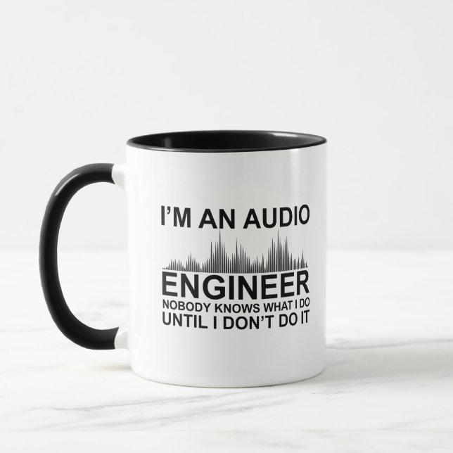 Funny Sound Engineer saying Audio Engineering Mugg (Vänster)