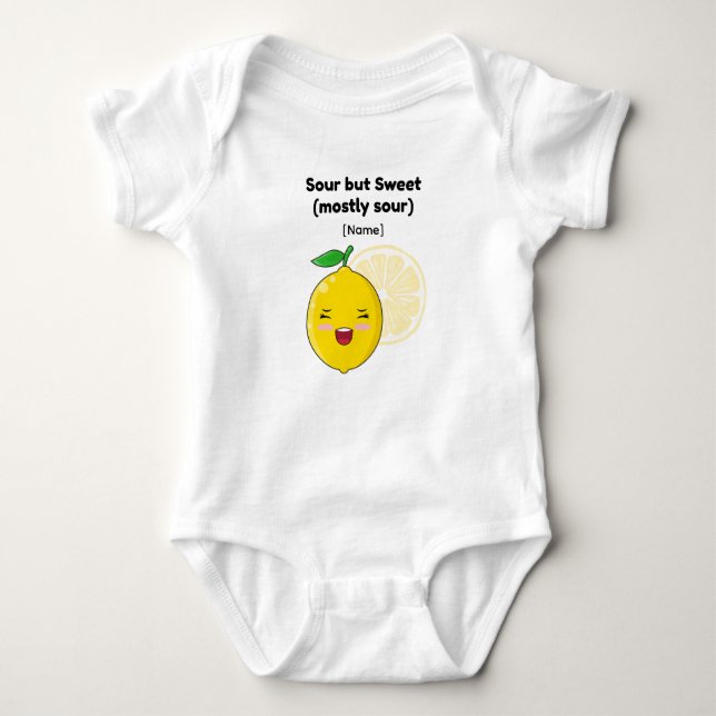 Funny "Sour but Sweet" Lemon Baby Shirt T Shirt (Framsida)