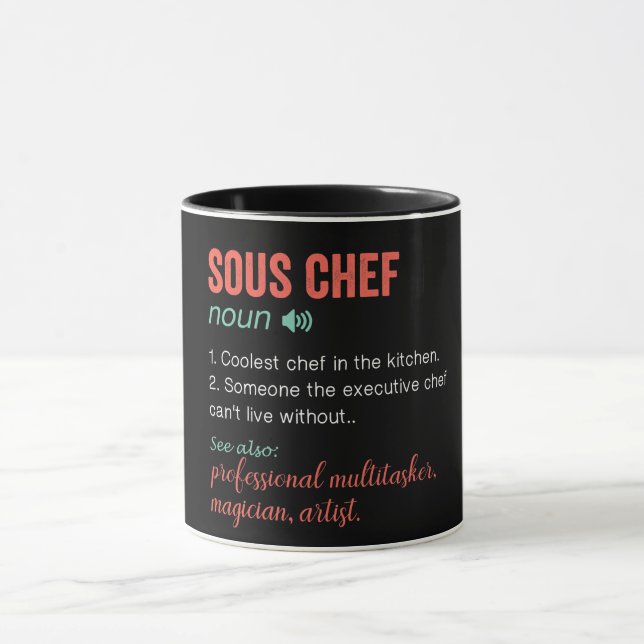Funny Sous Chef-definition Mugg (Center)