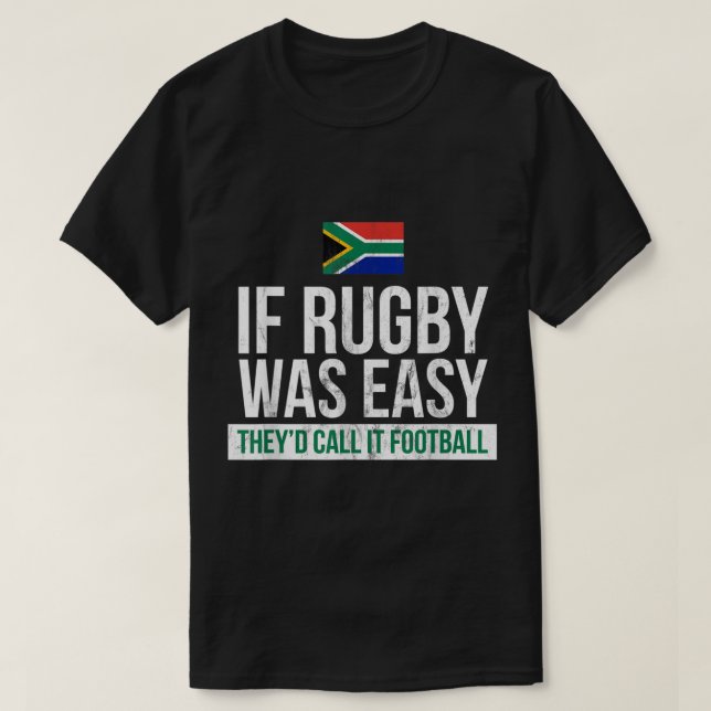 Funny South Afrika Rugby-Rugby T Shirt (Design framsida)