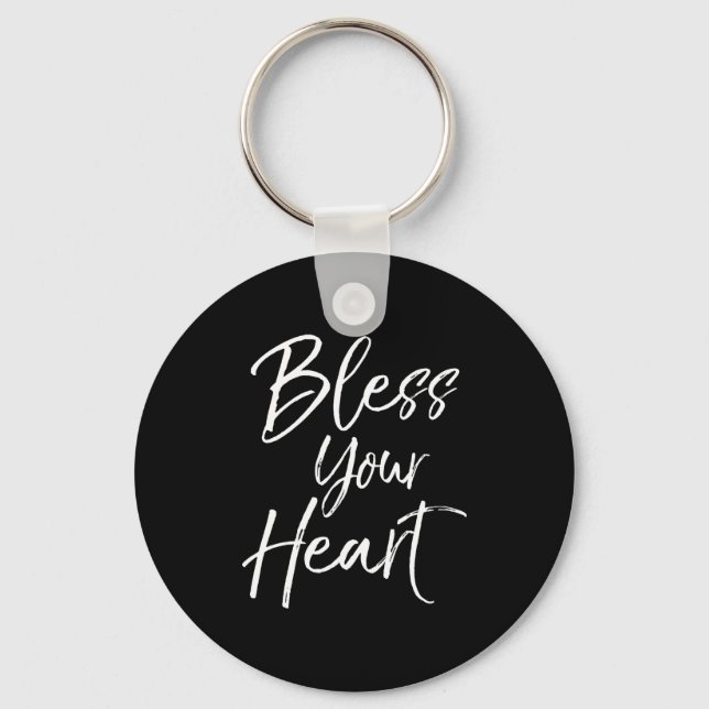 Funny Southern Christian Saying Quote Gift Bless Y Nyckelring (Framsida)